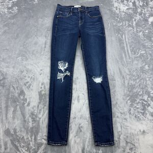 Frame Jeans Womens Size 26 Blue Le Skinny De Jeanne Stretch Denim Low Rise